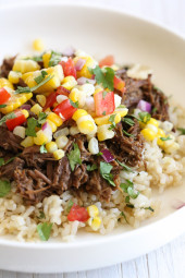 If you like cumin and spicy food, then you'll love Barbacoa Beef. Spicy shredded beef braised in a blend of chipotle adobo, cumin, cloves, garlic and oregano.