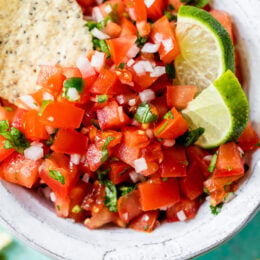 Pico de Gallo with a chip.