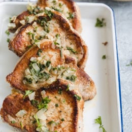 These Pork Chops with Dijon Herb Sauce are delicious!! One of the best ways to prepare pork chops in my opinion. So juicy and full of flavor!