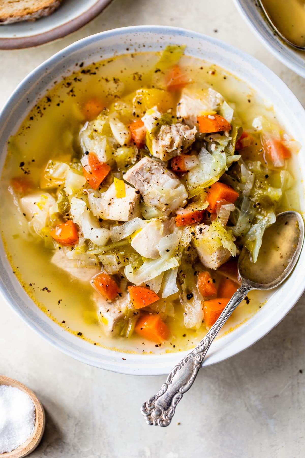 Cabbage Soup with Hen and Pork
