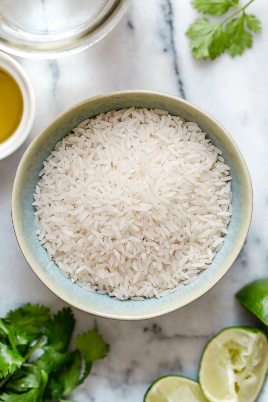 I am a huge fan of the rice at Chipotle's. Here is my copycat version for their cilantro lime rice, it tastes just like the real thing! Of course, I used less oil. Makes a wonderful side dish for chicken, beef or pork.