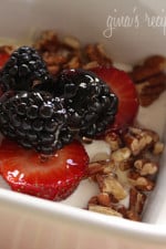 When I need a quick, easy breakfast, this Greek Yogurt with Berries, Nuts and Honey is my go-to!