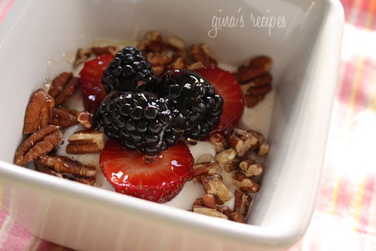 Greek Yogurt with Berries, Nuts and Honey - Skinnytaste