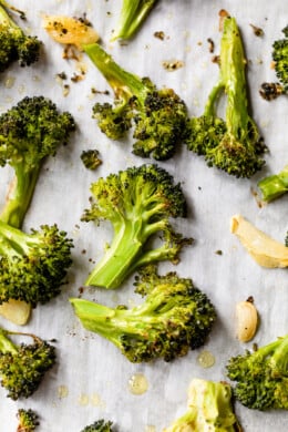 Roasted Broccoli with Smashed Garlic
