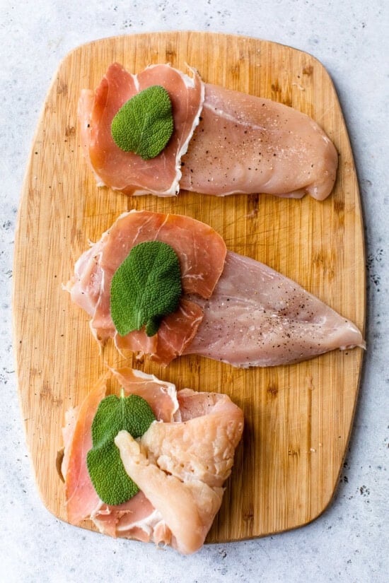 Chicken Breast with proscuitto and sage