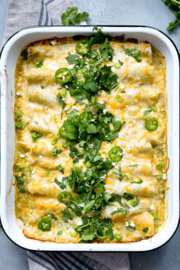 White beans, shredded chicken, green chiles, sour cream and cheese – need I say more?