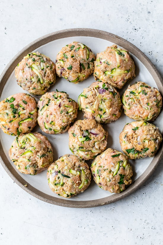 Greek Turkey Zucchini Meatballs