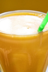 This greek yogurt and pumpkin smoothie is the perfect breakfast on the go for the pumpkin obsessed.