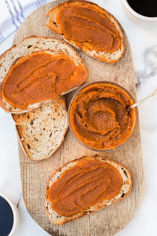 Pumpkin lovers will love this easy, pumpkin butter recipe made from scratch. It's like pumpkin pie in a jar, only better! Delicious smeared on toast, oatmeal, yogurt, and more!