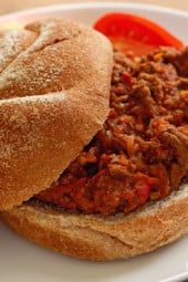 If you don't like getting your hands dirty, then this is definitely not for you! All the goodness of eating a classic Sloppy Joe only way less calories!
