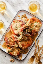 These Pork Chops with Mushrooms and Shallots are juicy and flavorful, perfect for weeknight dinner!