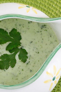 This seriously addicting light dressing is the perfect topping on any salad or even great as a dip. Not a fan of cilantro? No worries, this dressing has so much flavor without, leave it out and add some fresh parsley instead.