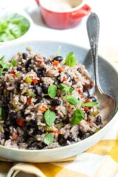 Cuban rice and black beans