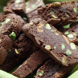 Warning: Make at your own risk... these chocolate pistachio biscotti are highly addictive, hard to eat just one!!