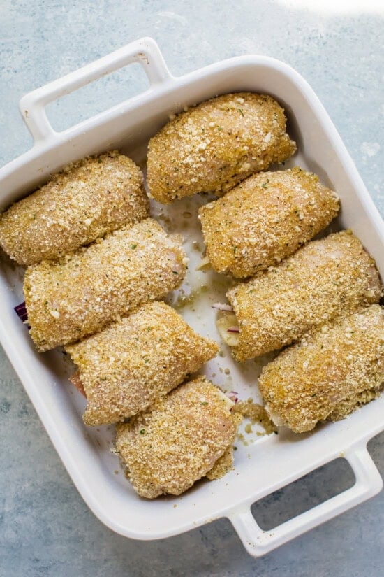 Chicken Rollatini ready to bake