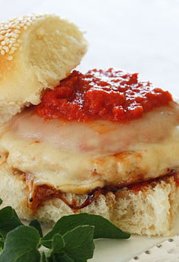 Chicken Parmesan Burgers are so easy, the perfect 10 minute recipe for weekday lunch or dinners!