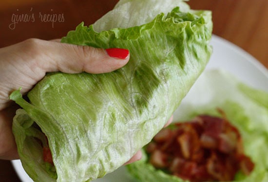 Skip the bread and enjoy all the flavors you love in a BLT, without all the carbs in these easy lettuce wraps! So easy and seriously satisfies my BLT cravings. Add some avocado if you wish!
