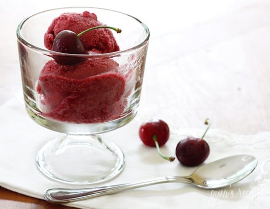 Sorbet- a cherry-licious ice cold treat on a hot summer day. 