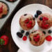 Fresh raspberries, strawberries, blueberries and blackberries baked in low-fat whole wheat muffins. Perfect for breakfast or to enjoy as a snack.