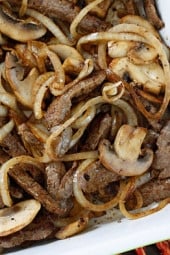 steak onions and mushrooms