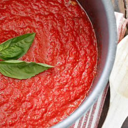 This quick marinara is my favorite go-to recipe when I need to whip up a quick sauce.