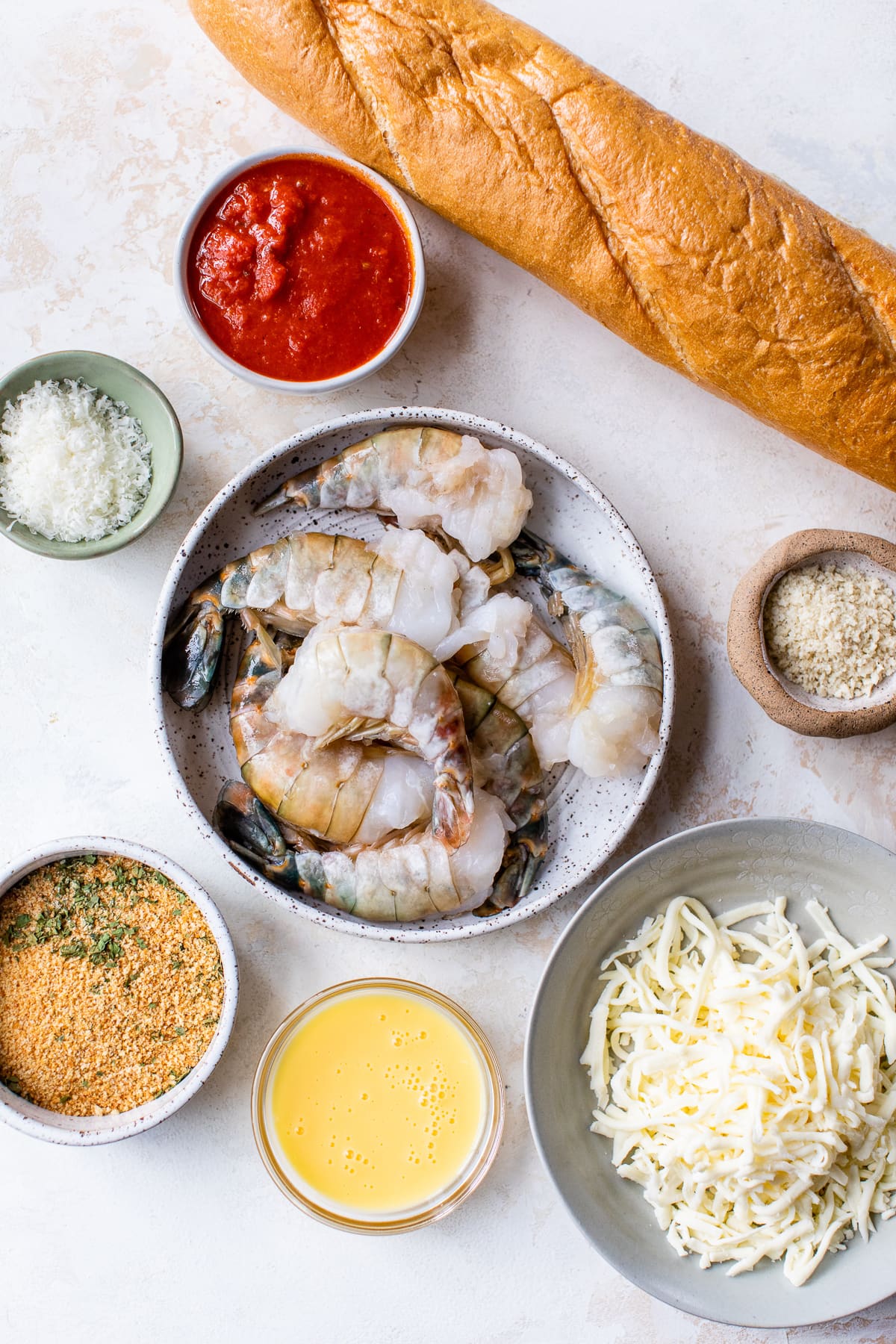 Shrimp Parmigiana Sandwich ingredients