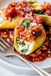 Stuffed Shells with spinach