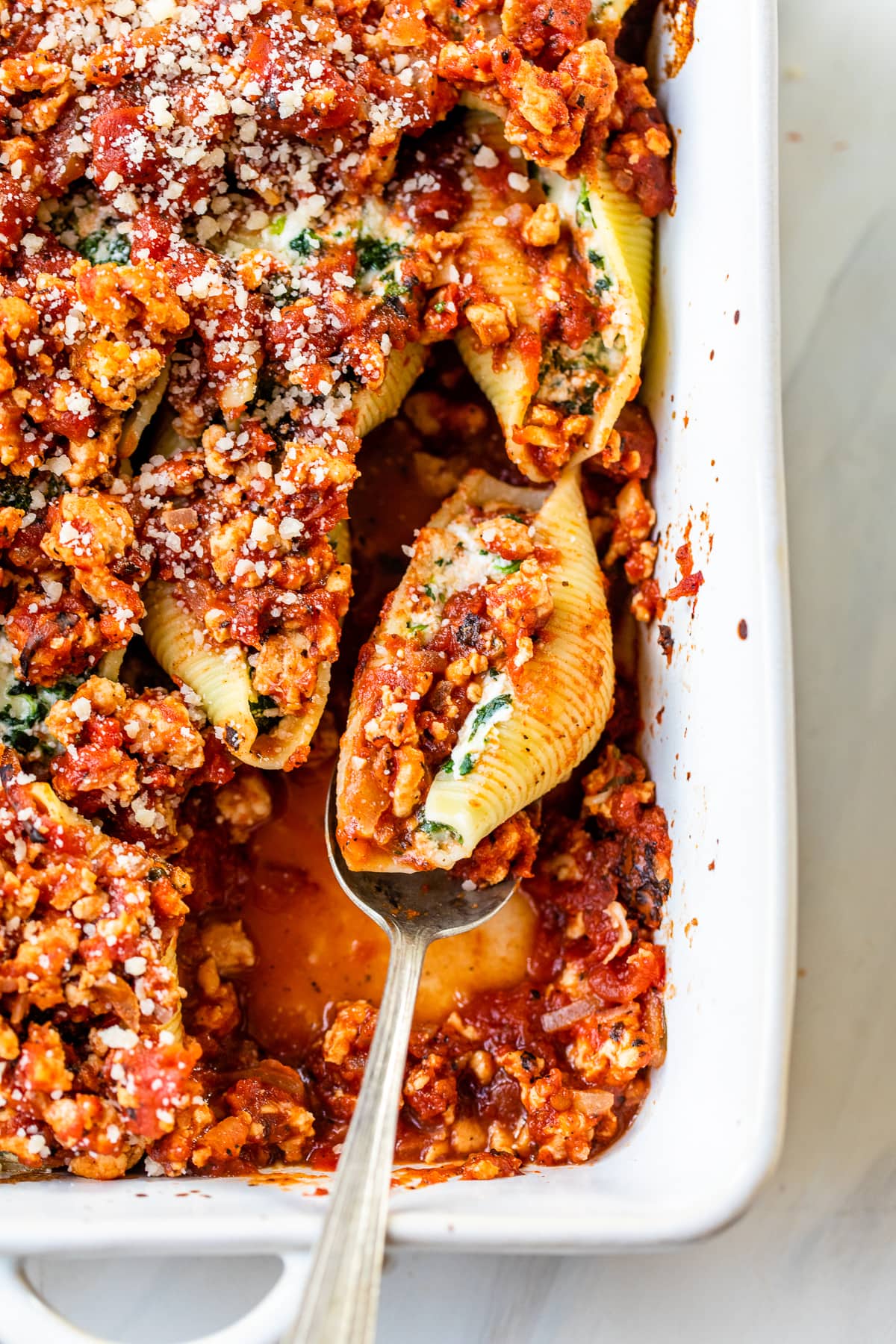 Stuffed Shells with Meat Sauce