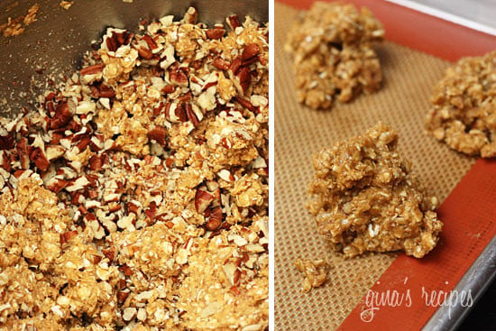 Pumpkin Spiced Oatmeal Pecan Cookies – For the pumpkin obsessed! Chewy, low-fat oatmeal cookies made with quick oats, pumpkin, spices, and chopped pecans.