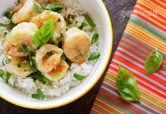 Sweet coconut milk and spicy green curry paste are blended with shrimp and basil to create a comforting Thai curry dish in less than 10 minutes! Serve over Jasmine rice or cauliflower rice to make it a meal.