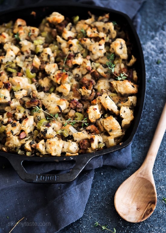 Chicken Sausage and Herb Stuffing – this is the best Thanksgiving stuffing recipe!