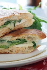 There's only one word to describe this hot grilled chicken panini with arugula, melted provolone and chipotle mayonnaise... dee-licious!