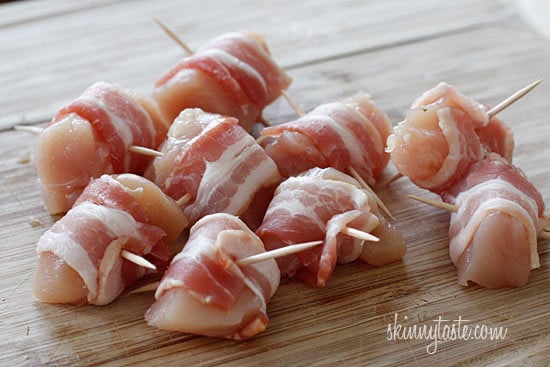 Bacon Wrapped Chicken Bites – This is the easiest hot kid friendly appetizer that you'll ever make. Uses only TWO ingredients and it's soooo good, I guarantee these will disappear in minutes!