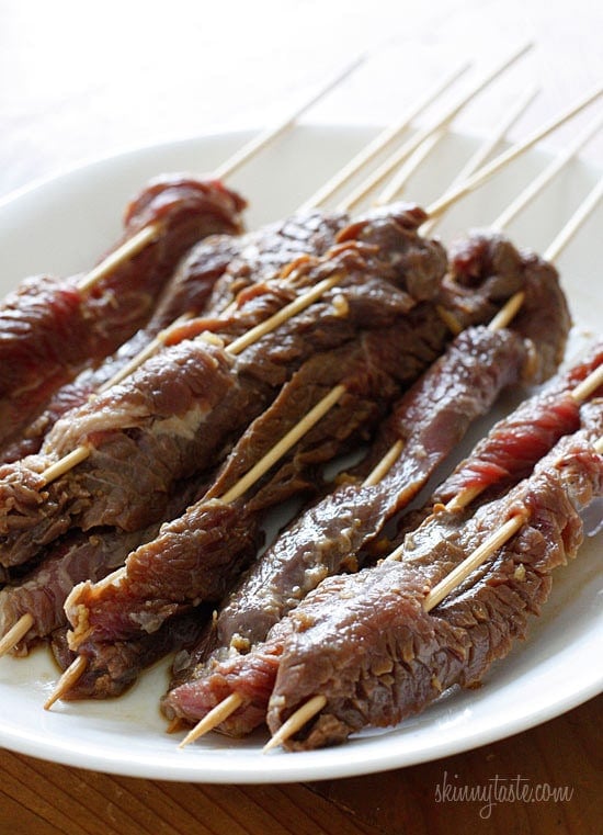 Grilled Asian Flank Skewers