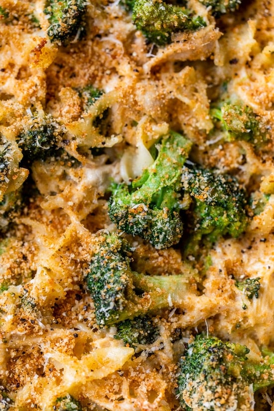 baked noodles broccoli and chicken