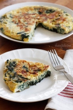 Light Swiss Chard Frittata – At first bite you'll love the sweet caramelized onions in combination with the savory flavors from the Swiss chard, eggs and cheese.