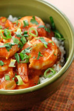 This southern Louisiana shrimp creole dish is cooked with tomatoes, onions, peppers and celery. Adjust the spice to your preference, but don't be scared of a little heat!
