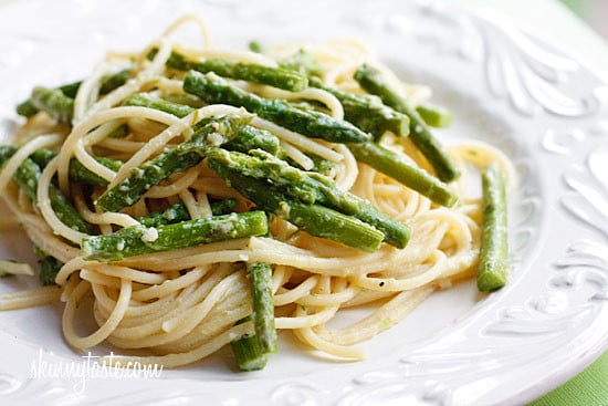 Pasta with Asparagus; a simple dish but a wonderful way to enjoy asparagus which is in season right now.