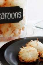 Moist and chewy coconut macaroons are not just for Passover! They are pretty addicting, and naturally gluten free, so enjoy them any time of the year!