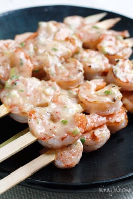 I've had it on my mind to turn my popular Banging Good Shrimp recipe into a summer dish you can make right on the grill. Now that the weather is warmer, we've been grilling almost every night. The excitement of being able to grill again and not dirty my kitchen is always great!