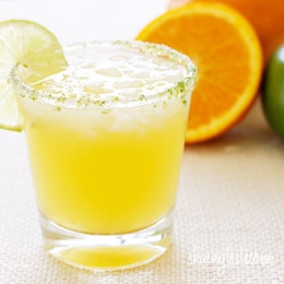 A lighter fresh take on a margarita! Fresh squeezed citrus juice and a splash of seltzer makes this fresh and lighter, with no added sugars! So go ahead, enjoy your margarita (or two) this Cinco de Mayo!!