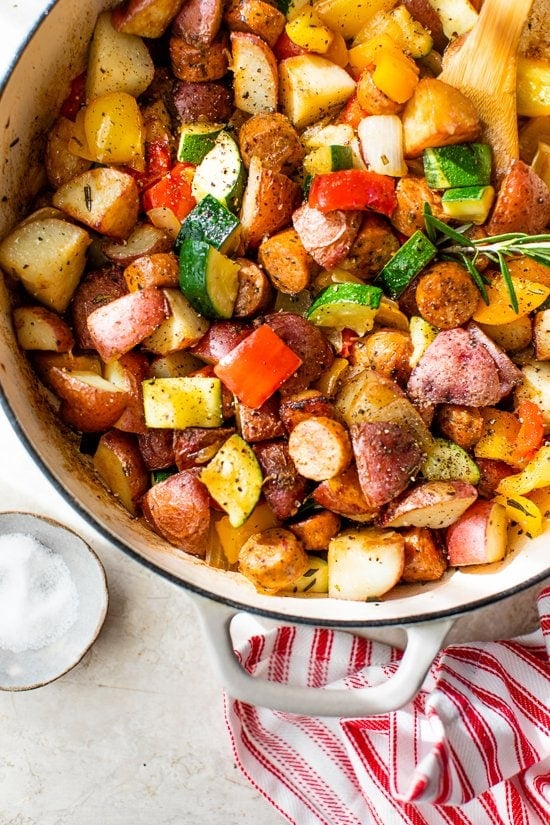 Summer Vegetables with Sausage and Potatoes 7