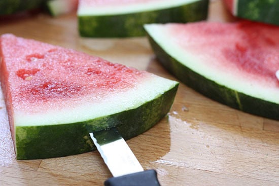 Watermelon on a stick, isn't that the coolest idea? No cooking required for this one! Sometimes it's the simplest things that make the best desserts.