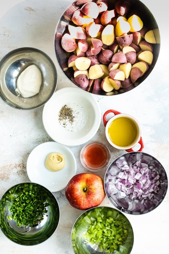 Baby Red Potato Salad ingredients