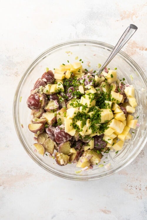 Baby Red Potato Salad with Apples