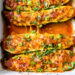 Chicken Enchilada Stuffed Zucchini Boats