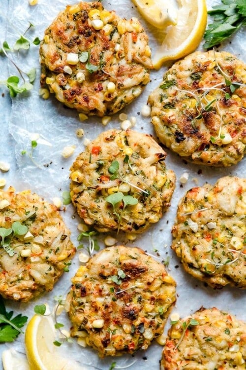 Baked Corn and Crab Cakes (Oven or Air Fryer!) Skinnytaste