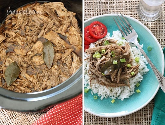 We love Filipino Adobo Chicken in my home and make it once a month, so I thought I would give it a shot as Filipino adobo pulled pork in the Slow Cooker. The results are just so darn easy to make and everyone loves it!
