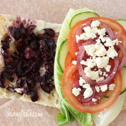 If you love a Greek Salad, then you'll love this sandwich. Crisp Romaine lettuce, tomatoes, cucumbers, kalamata olives, feta cheese and red onion on ciabatta bread with a touch of oil and red wine vinegar.