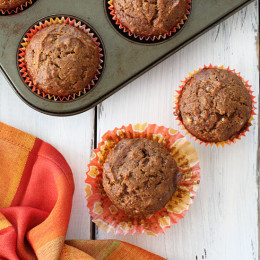With a chill in the air, weekends in the Fall are perfect for baking treats like these pumpkin nut muffins with added pecans.
